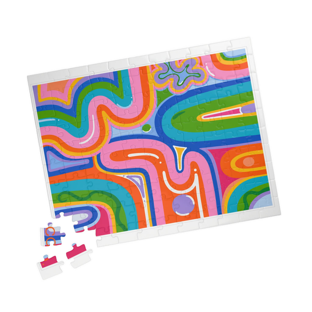 SPRING CLIMAX Abstract Puzzle — Colorful Groovy Jigsaw (110/252/520/1014 pcs)