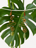 Green Goddess Copper Earrings